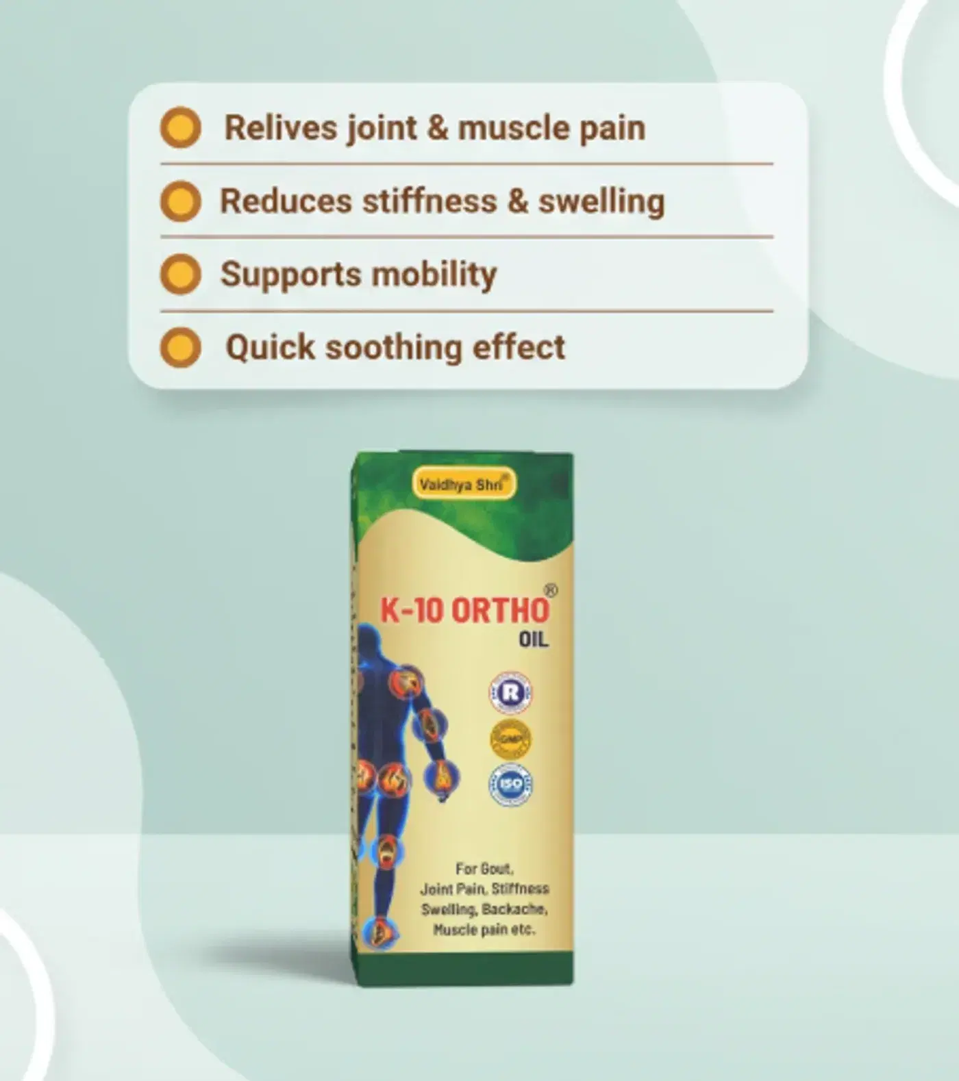 K-10 Ortho Oil for Joint Pain, Muscle Stiffness & Fast Relief | Quikdu 6 K-10 Ortho Oil | Fast Relief for Joint Pain, Muscle Pain & Stiffness 6