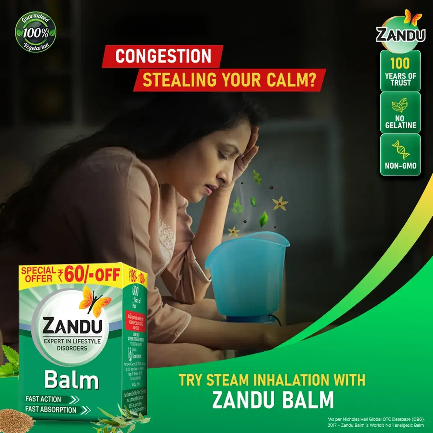Buy Zandu Balm Online - Quick Pain Relief Ointment జాండూ బామ్ నొప్పి నివారిణి ఆయింట్మెంట్
