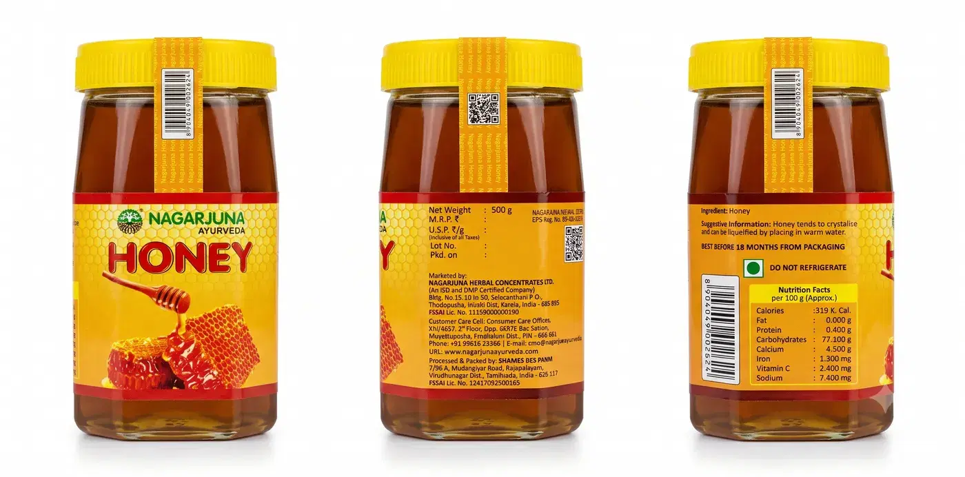Nagarjuna Honey (500 gm) Bottle - 100% Ayurvedic Immunity & Energy Booster