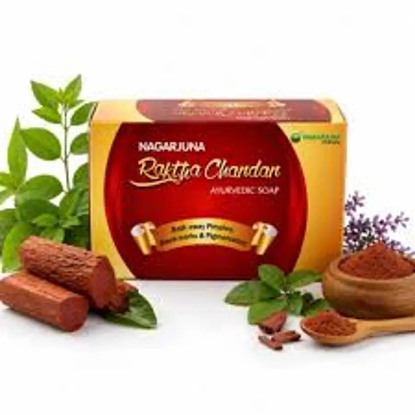 Nagarjuna Raktha Chandan Soap - Skin Cleansing & Cooling & Natural Skincare Soap