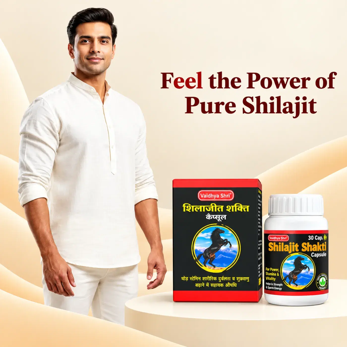 Premium Himalayan Shilajit Capsules For Strength, Energy & Daily Vitality